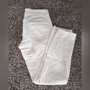 New York & Company Cream Skinny Jeans